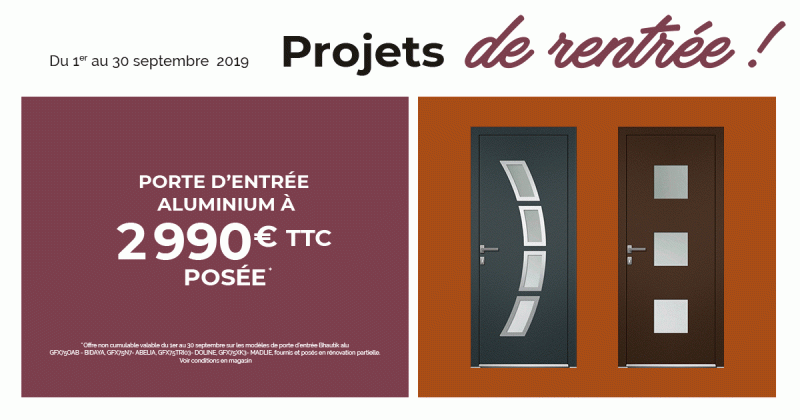 Projets de rentrée: une porte aluminium