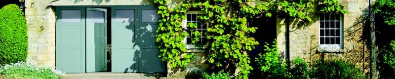 Porte de garage 4 vantaux ouverture intérieure