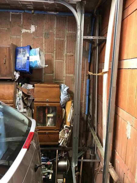 Porte de garage sectionnelle, vue intérieure