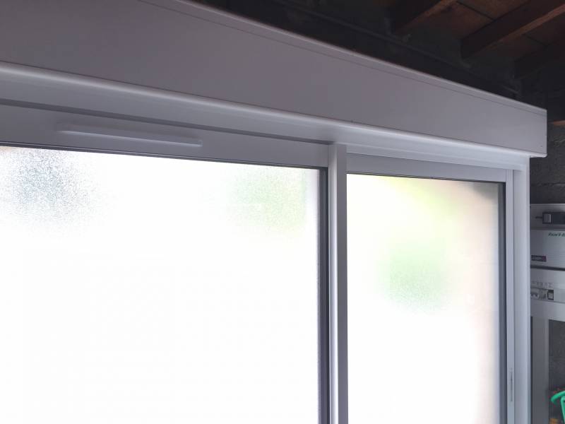 Baie coulissante aluminium + Bloc baie