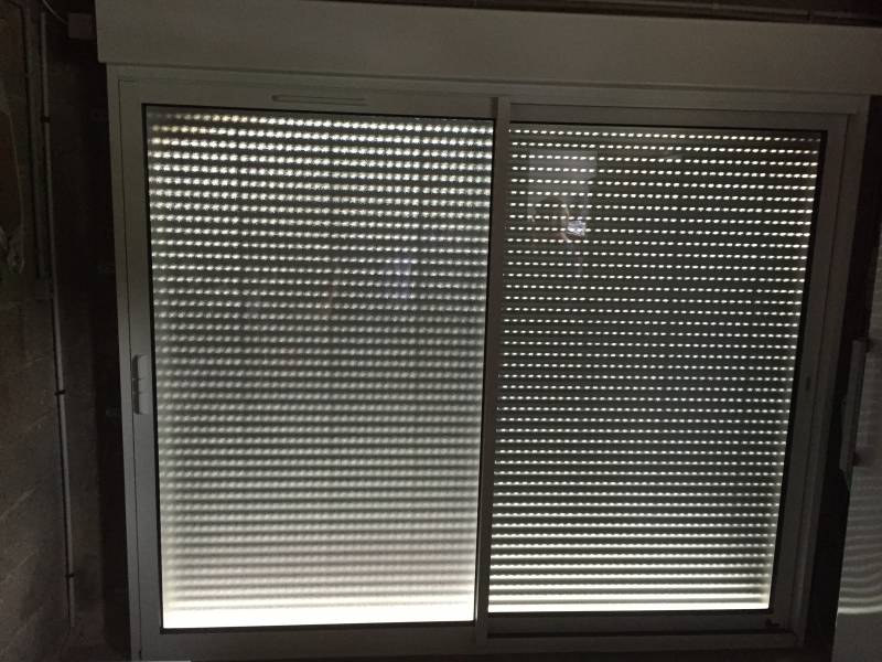 Baie coulissante aluminium + Bloc baie