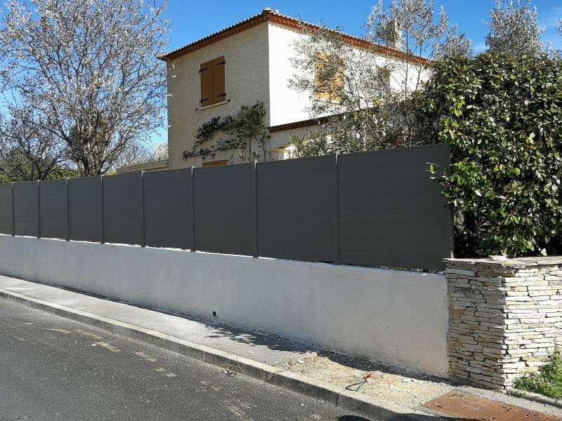 Clôture Briz Gris beige Ral 7006 Texturé Fin