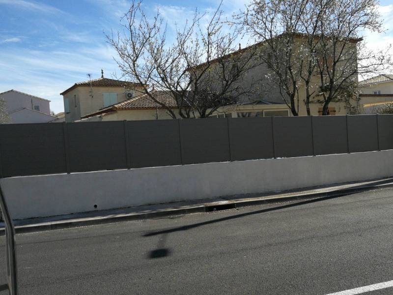 Clôture sur mesure Gris beige Ral 7006 Texturé Fin