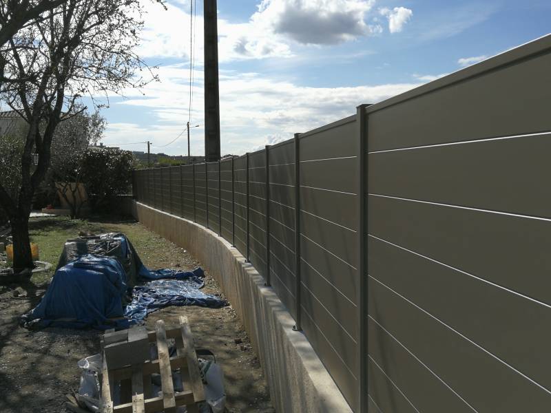 Clôture Briz Gris beige H 1.3 m