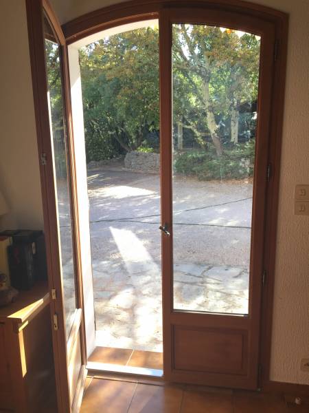 Porte fenêtre bois en rénovation