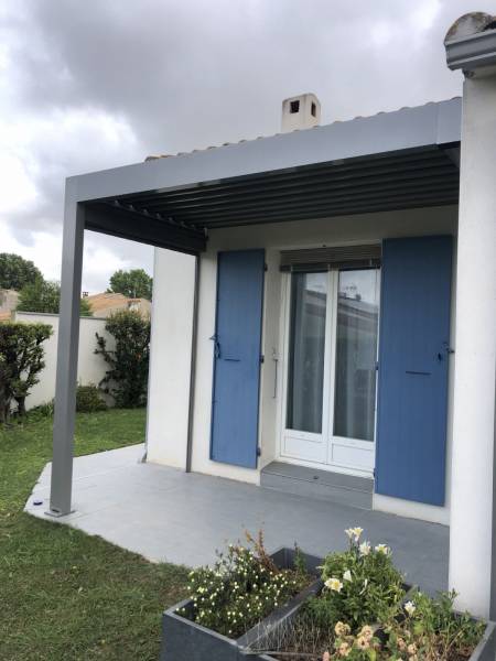 Pergola en aluminium sur mesure RAL 9007  IZI