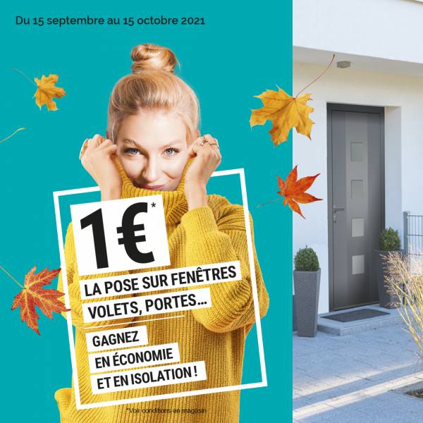 Sur les fenêtres, volets et portes d'entrée, la pose à 1€