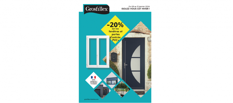 Isolez-vous avant l'hiver - 20% sur vos fenêtres et portes d'entrée PVC* du 08 au 31 janvier 2024