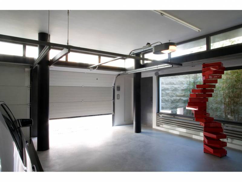 Porte de garage sectionnelle, vue intérieure